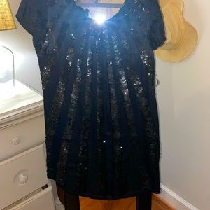 French connection sequin party dress.  Black. Size 4